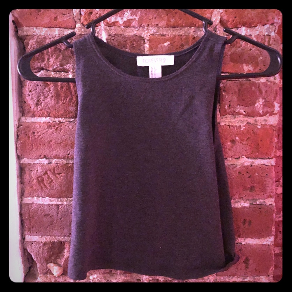 Blue Grey Crop Top